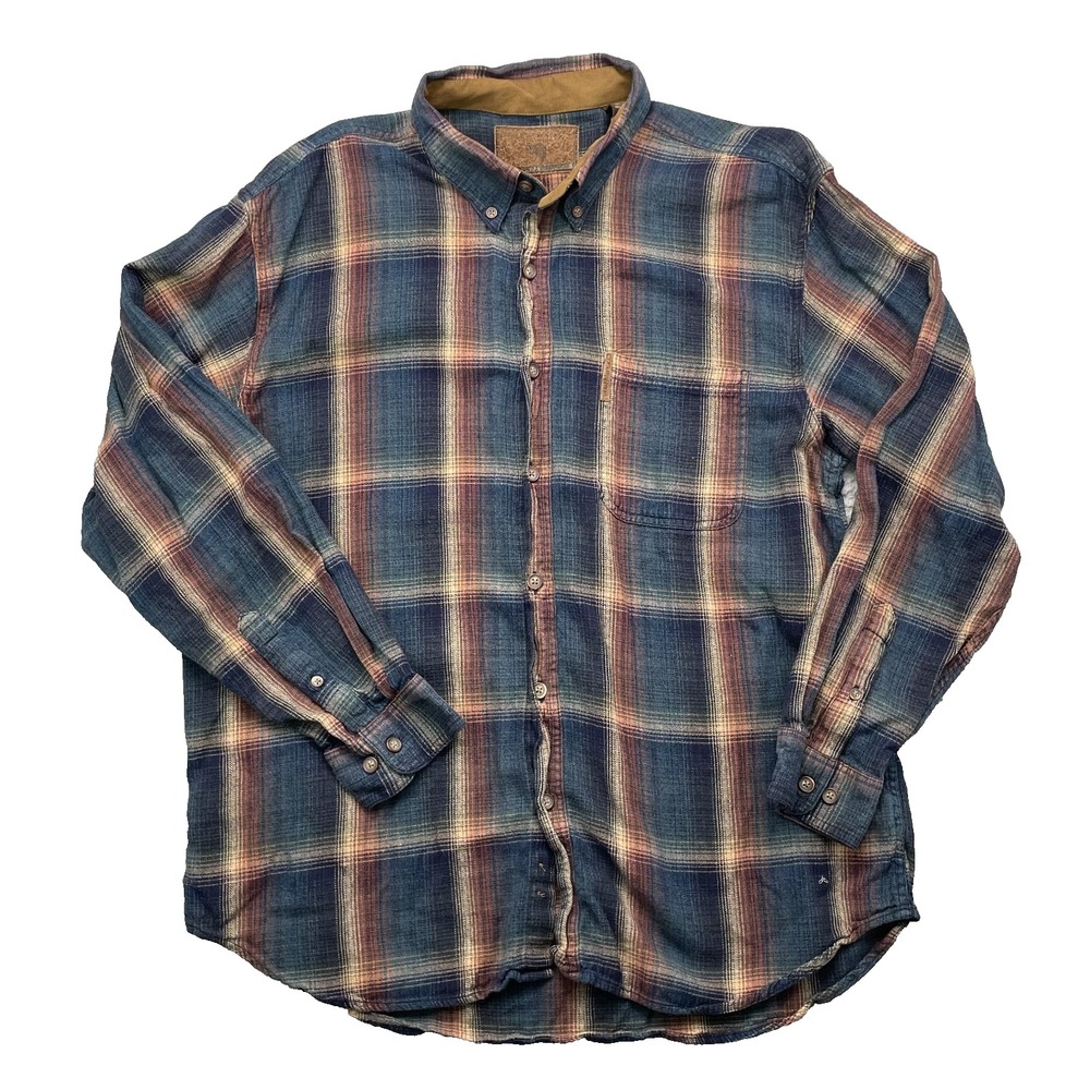 Clearwater Flannel Shirt Men's XL Blue Gorpcore Camp Heritage Log Cabin Workwear